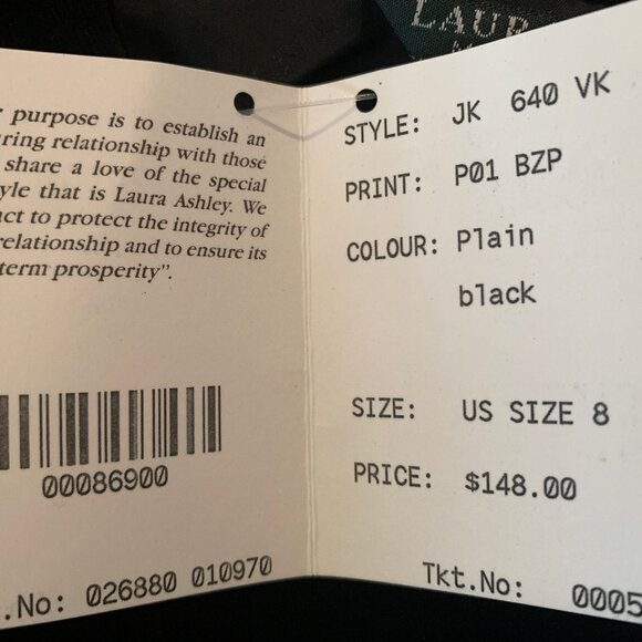 NWT Laura Ashley black velvet evening jacket US 8 - Picture 7 of 8